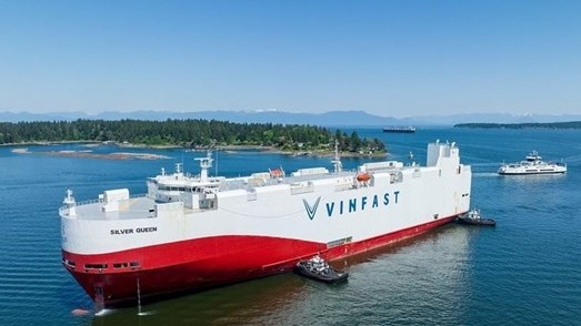 First VinFast VF 8 shipment arrives at Canada's Nanaimo  port