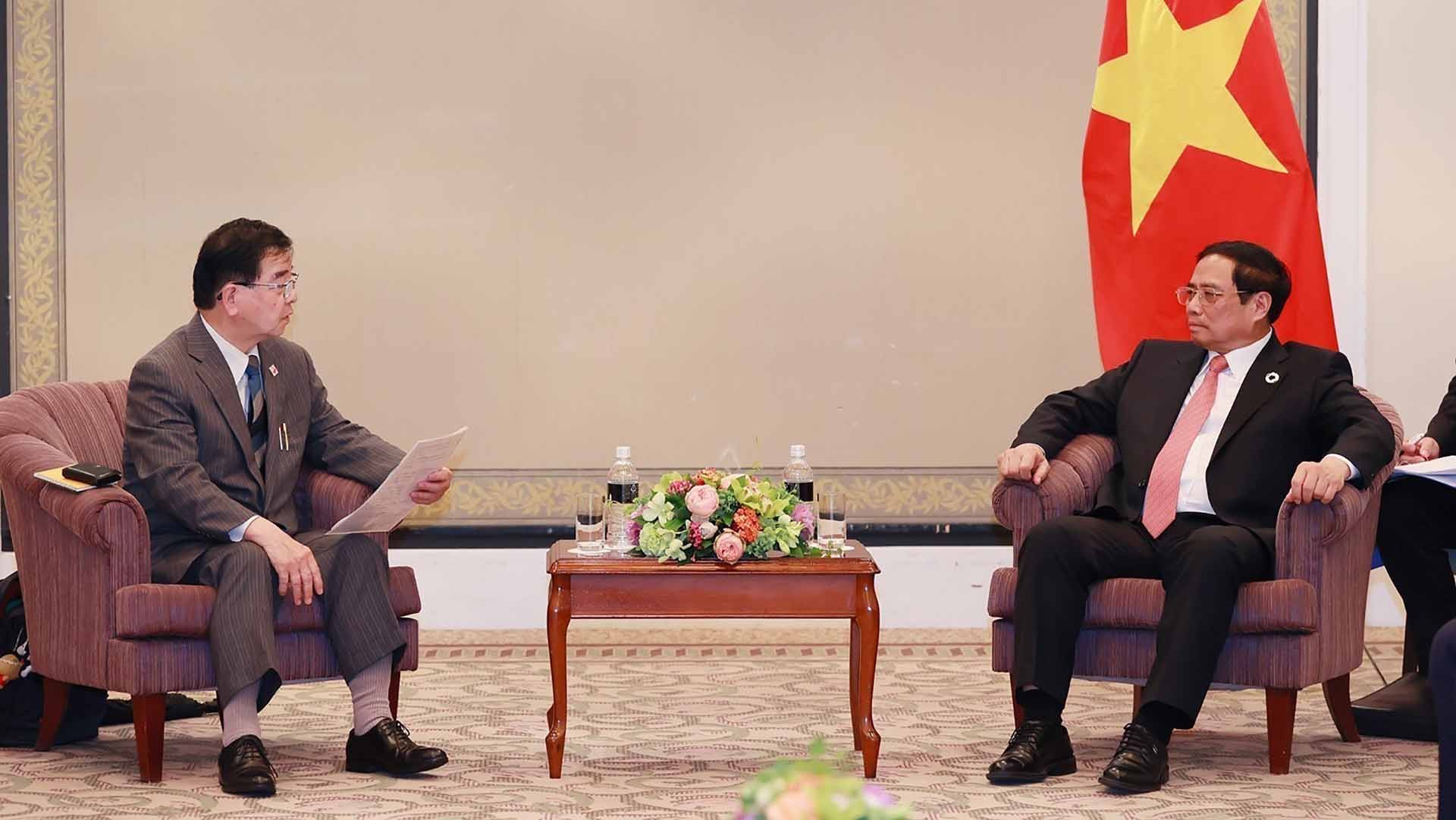 Thủ tướng Phạm Minh Chính tiếp Hội Hữu nghị Việt Nam-Hiroshima. (Nguồn: TTXVN)
