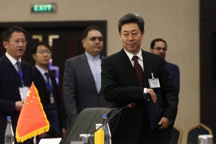 Ủy viên Bộ Chính trị kiêm Bí thư Ủy ban Chính Pháp Trung ương Trung Quốc, ông Trần Văn Thanh (Chen Wenqing ) thăm Nga từ ngày 21-28/5. (Nguồn: AFP)