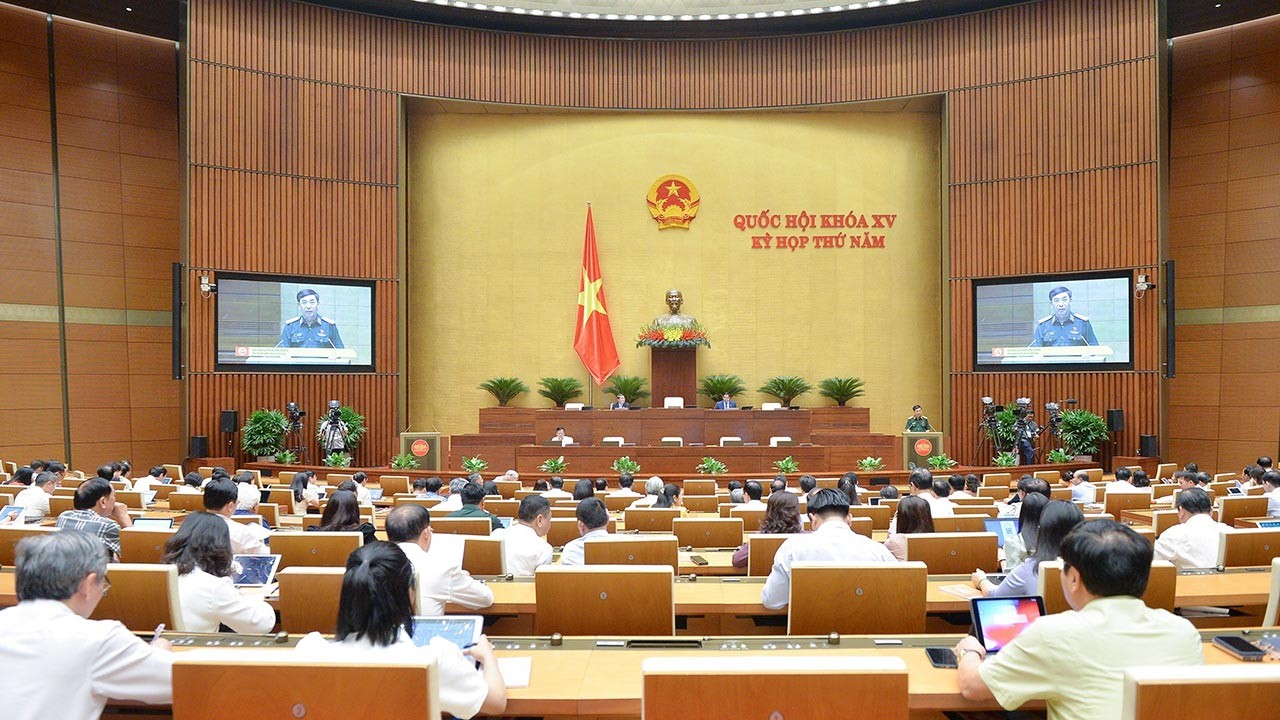 Các đại biểu Quốc hội dự phiên họp chiều 26/5.