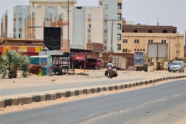 Đường phố Khartoum (Sudan) ngày 17/5. (Nguồn: AFP)