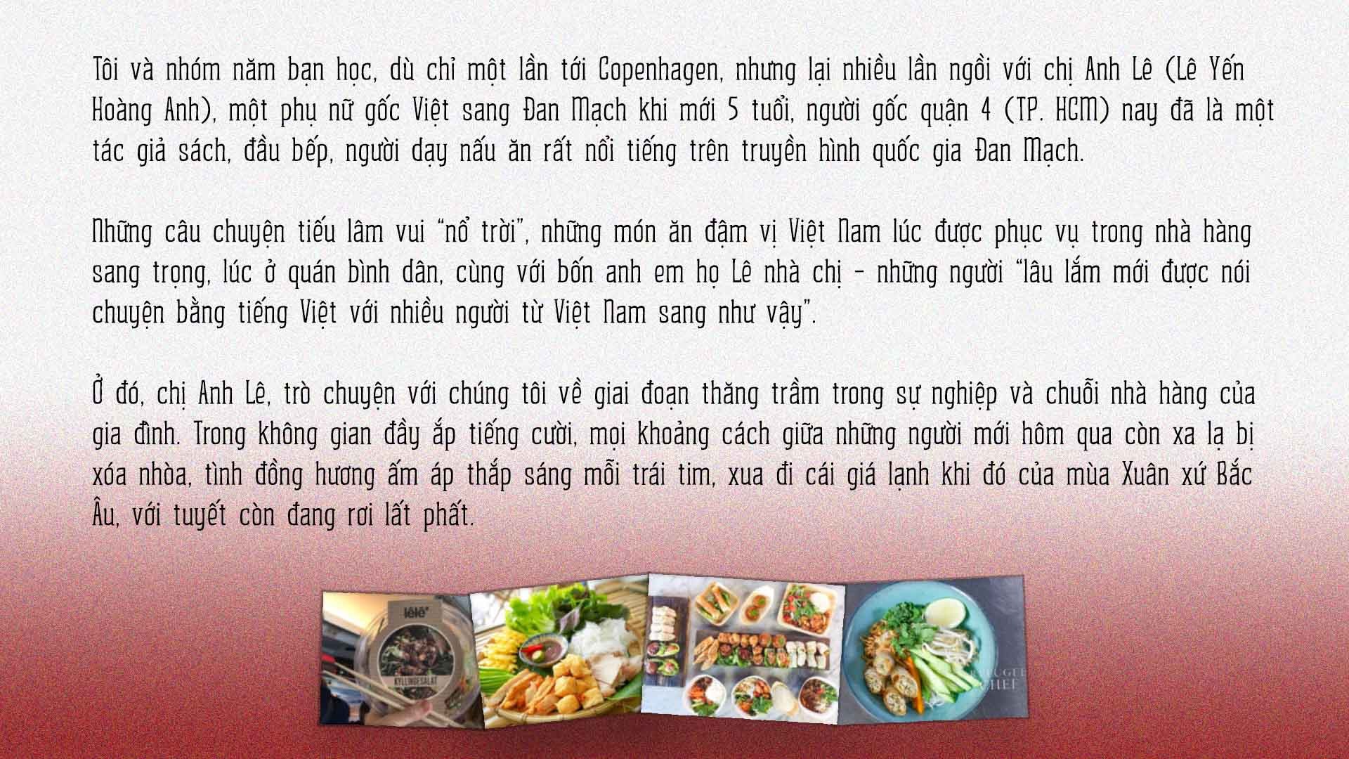 Lê Yến Hoàng Anh và ước mơ 'gây nghiện' cho người Đan Mạch bằng món bún đậu mắm tôm