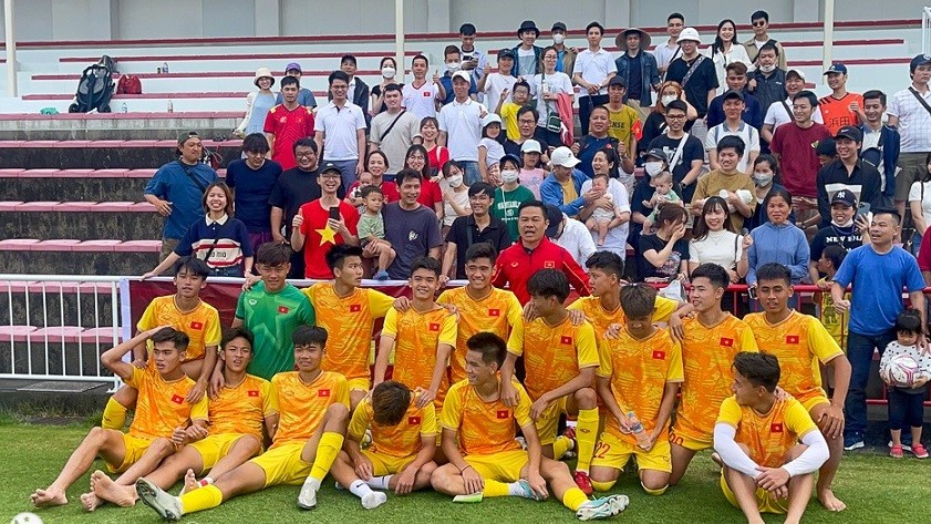 Bóng đá giao hữu: U17 Việt Nam thắng trận thứ hai liên tiếp tại Nhật Bản