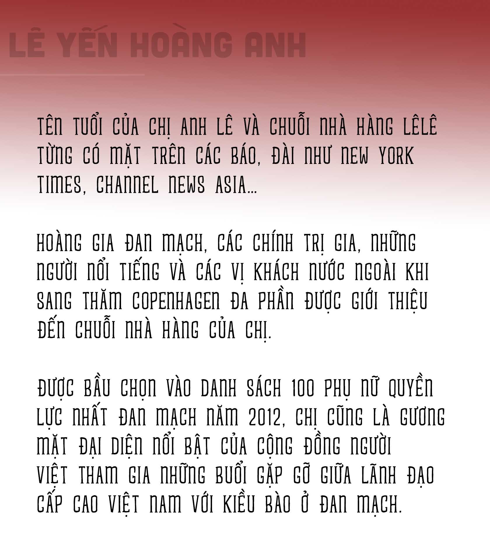 Lê Yến Hoàng Anh và ước mơ 'gây nghiện' người Đan Mạch bằng món bún đậu mắm tôm