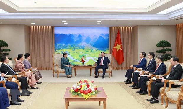 Prime Minister receives Cambodian Deputy Prime Minister Men Sam An