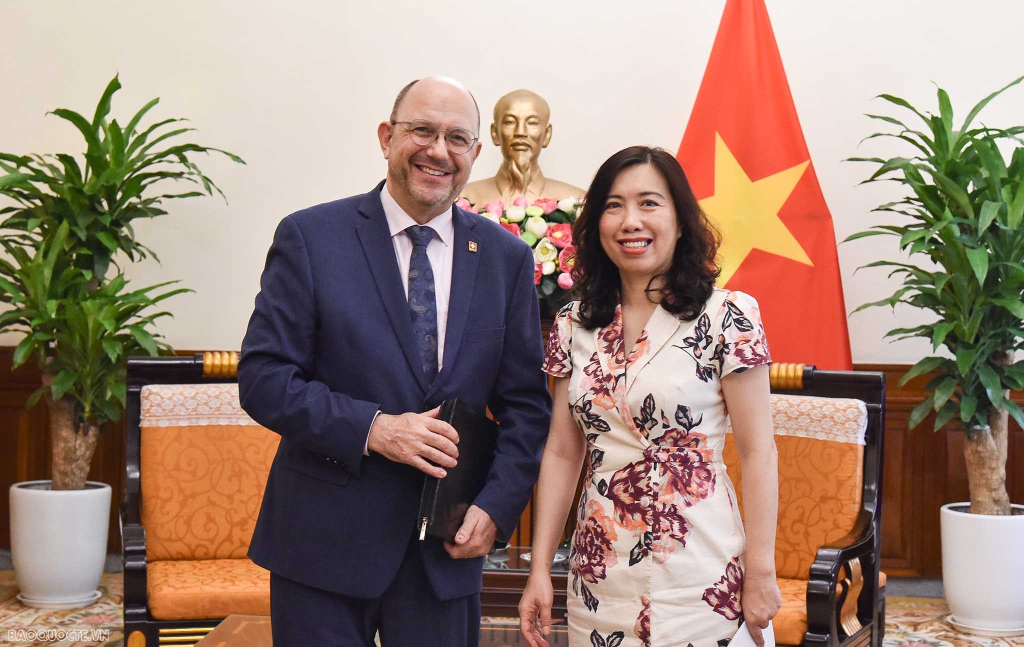 Thụy Sỹ mong muốn thúc đẩy tiến trình đàm phán Hiệp định Thương mại tự do Thụy Sỹ mong muốn thúc đẩy tiến trình đàm phán FTA giữa Việt Nam và Hiệp hội Mậu dịch tự do châu Âu