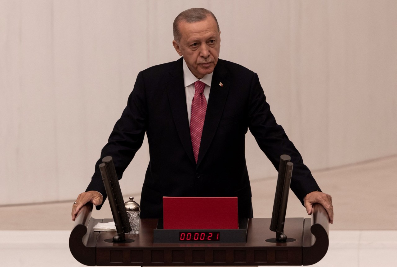 Tổng thống Thổ Nhĩ Kỳ Tayyip Erdogan tuyên thệ nhậm chức ngày 3/6/2023. (Nguồn: Reuters)