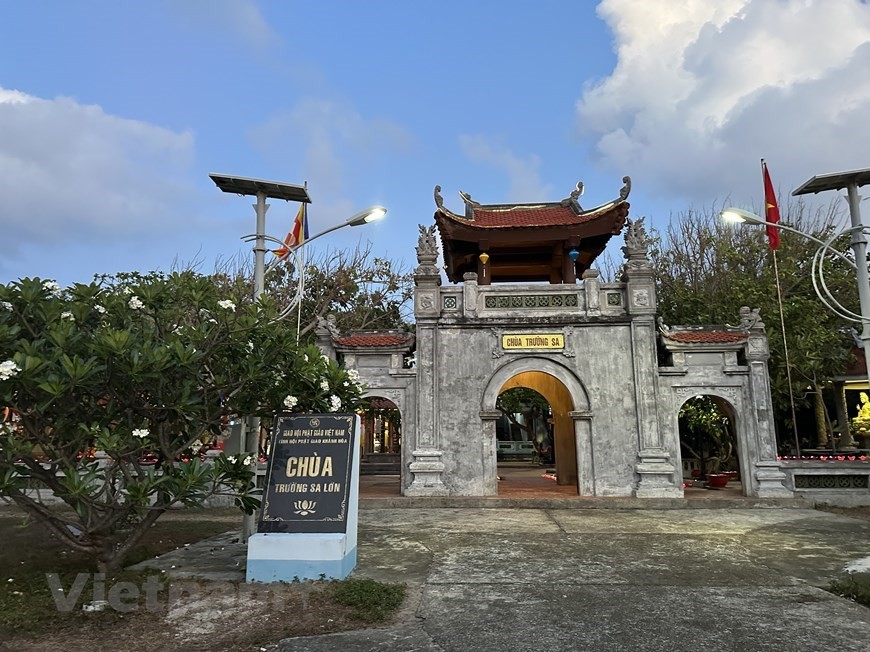 A view of Truong Sa Lon (Great Spratly) Pagoda (Photo: Vietnam+)