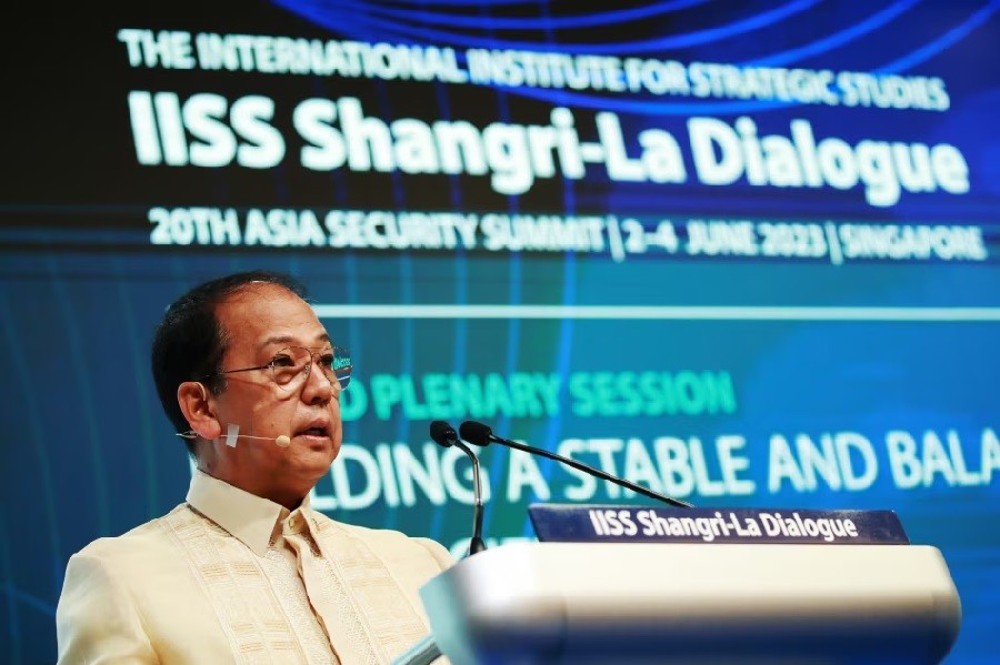 Đối thoại Shangri-La: Philippines kêu gọi quốc tế ủng hộ phán quyết về Biển Đông 2016 của Tòa Trọng tài. (Nguồn: EPA-EFE)
