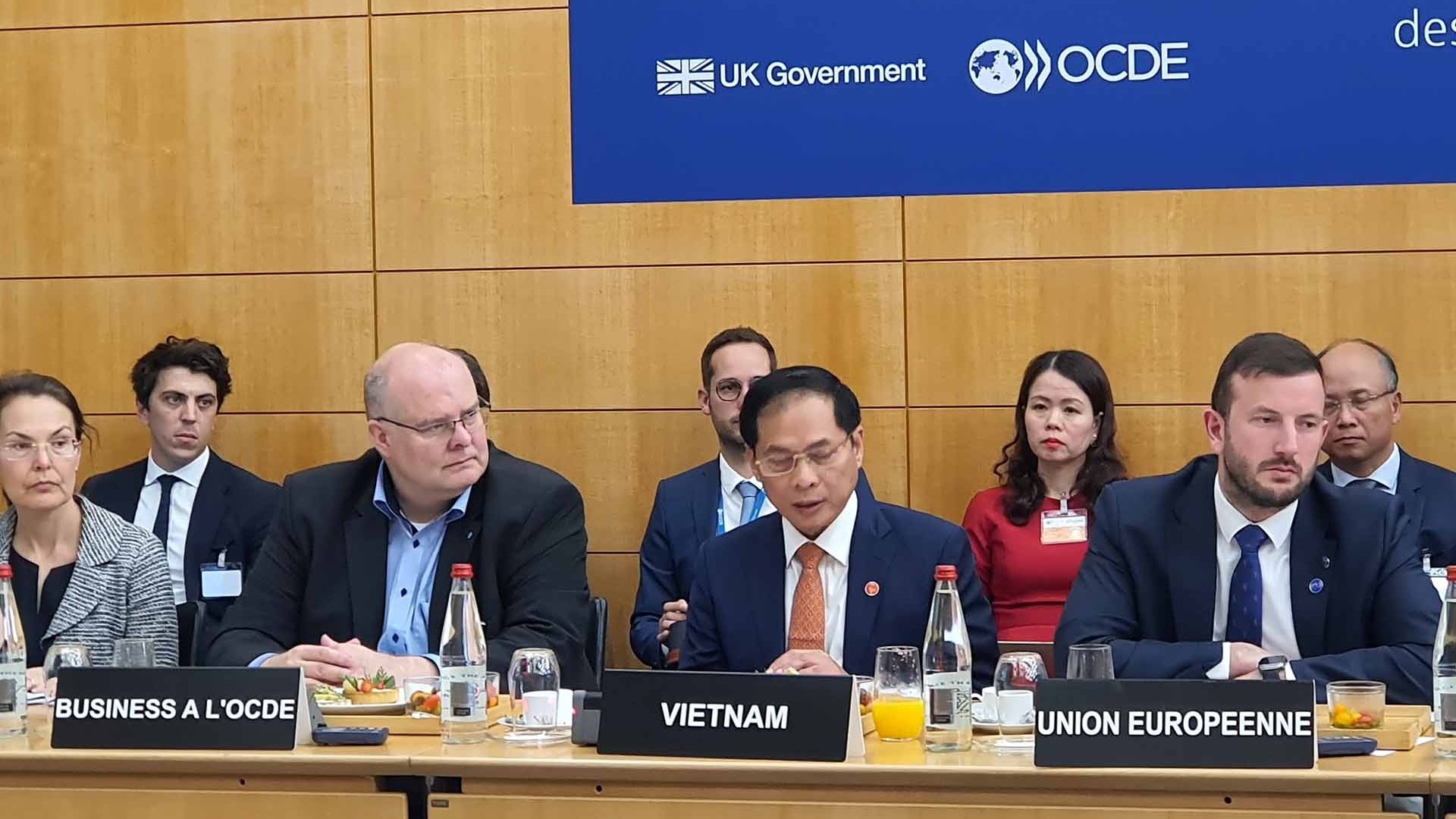 Hội nghị Hội đồng Bộ trưởng OECD: Bộ trưởng Ngoại giao Bùi Thanh Sơn nêu các tiêu chí trong chuyển đổi xanh