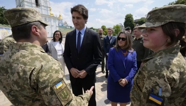 Thủ tướng Canada thăm Kiev. (Nguồn: Ukrinform.net)