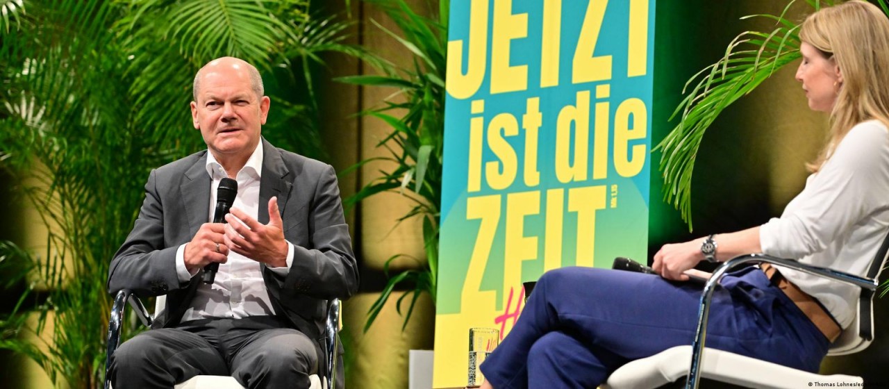 Thủ tướng Đức Olaf Scholz phát biểu tại một sự kiện của nhà thờ Tin lành Đức ở Nuremberg ngày 10/6. (Nguồn: DW)