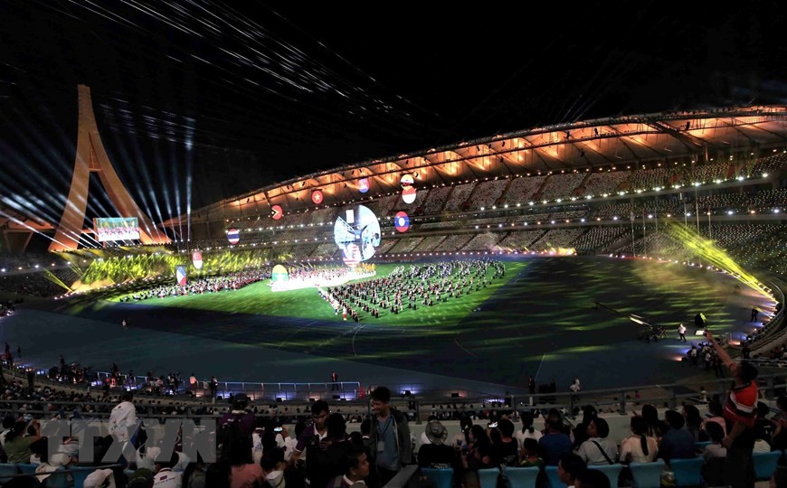 Lễ bế mạc ASEAN Para Games 12 tại Sân vận động Quốc gia Morodok Techo ở Campuchia. (Nguồn: TTXVN)