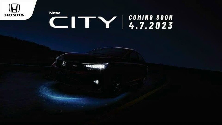 Honda City 2023 được xác nhận ra mắt trong tuần đầu tiên của tháng 7. Ảnh: T.T.
