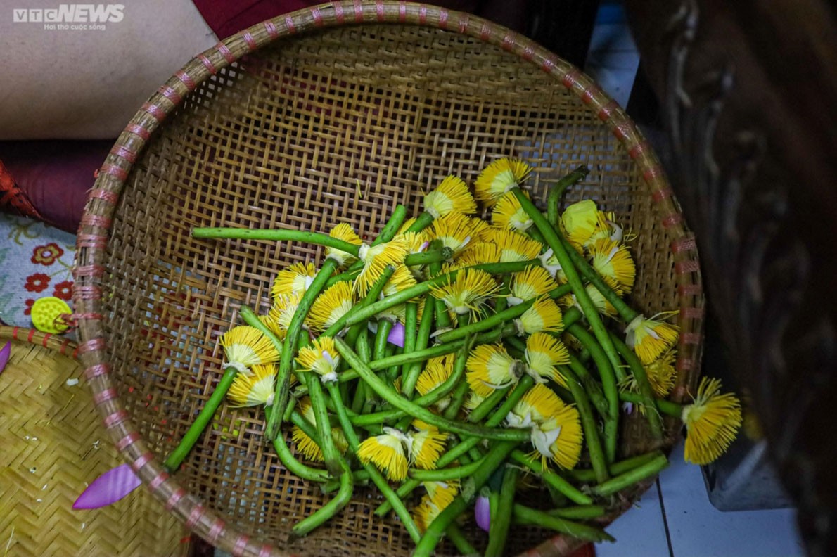 Experiencing lotus tea making in West Lake, Hanoi