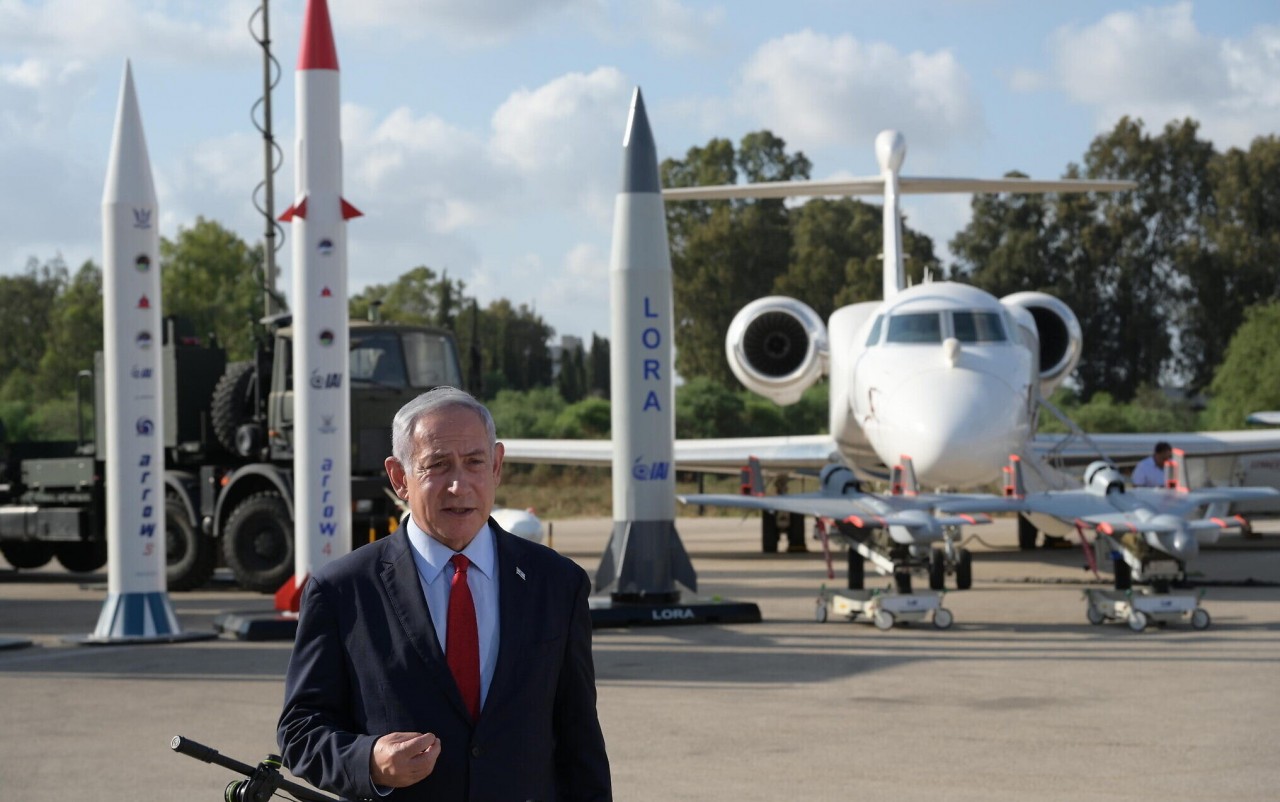 (06.19) Thủ tướng Israel Benjamin Netanyahu phát biểu tại IAI ngày 18/6. (Nguồn: GPO)