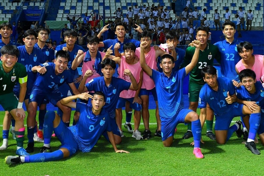 U17 Thái Lan hiện dẫn đầu bảng A U17 châu Á 2023. (Nguồn: VFF)