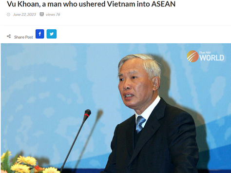 Chuyên gia Kavi Chongkittavorn: Vũ Khoan - người có 'công' với ASEAN