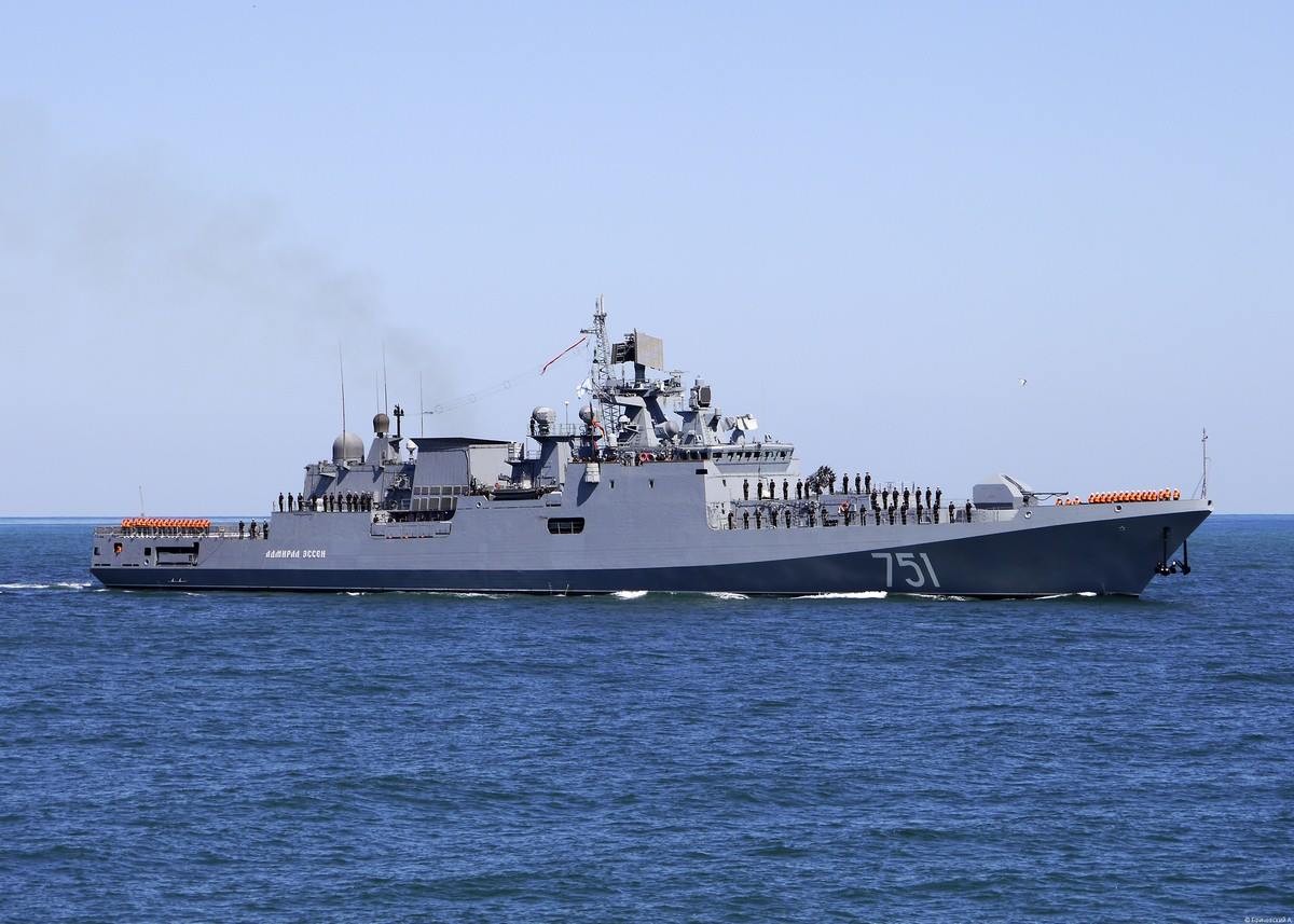 (06.23) Tàu Khu trục Đô Đốc Essen của Hải quân Nga trên Biển Đen. (Nguồn: Bộ Quốc phòng Nga)