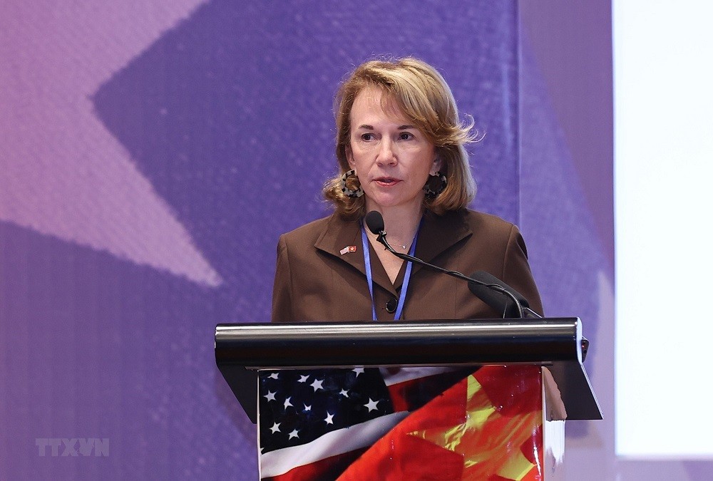 (06.25) Bà Virginia Foote, Phó Chủ tịch AMCHAM. (Nguồn: TTXVN) (06.25) Bà Virginia Foote, Phó Chủ tịch AMCHAM. (Nguồn: TTXVN)