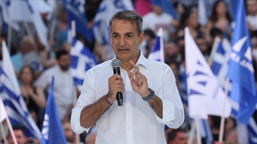 Cựu Thủ tướng Hy Lạp Kyriakos Mitsotakis, ứng cử viên thuộc đảng Dân chủ mới (ND). (Nguồn: AA)