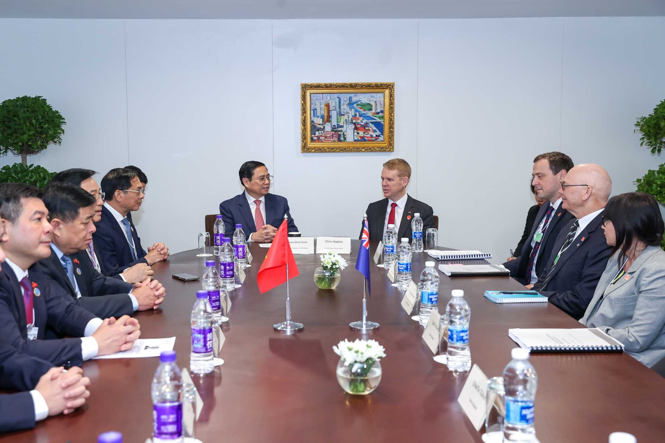 Prime Minister Pham Minh Chinh meets Prime Minister of New Zealand Chris Hipkins