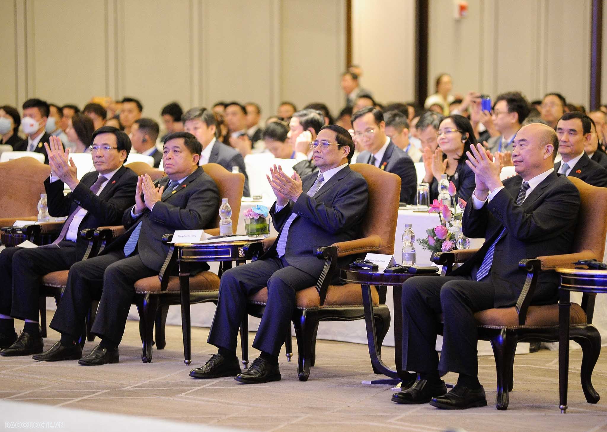 Hình ảnh Thủ tướng Phạm Minh Chính dự Diễn đàn Hợp tác đầu tư và thương mại Việt Nam-Trung Quốc