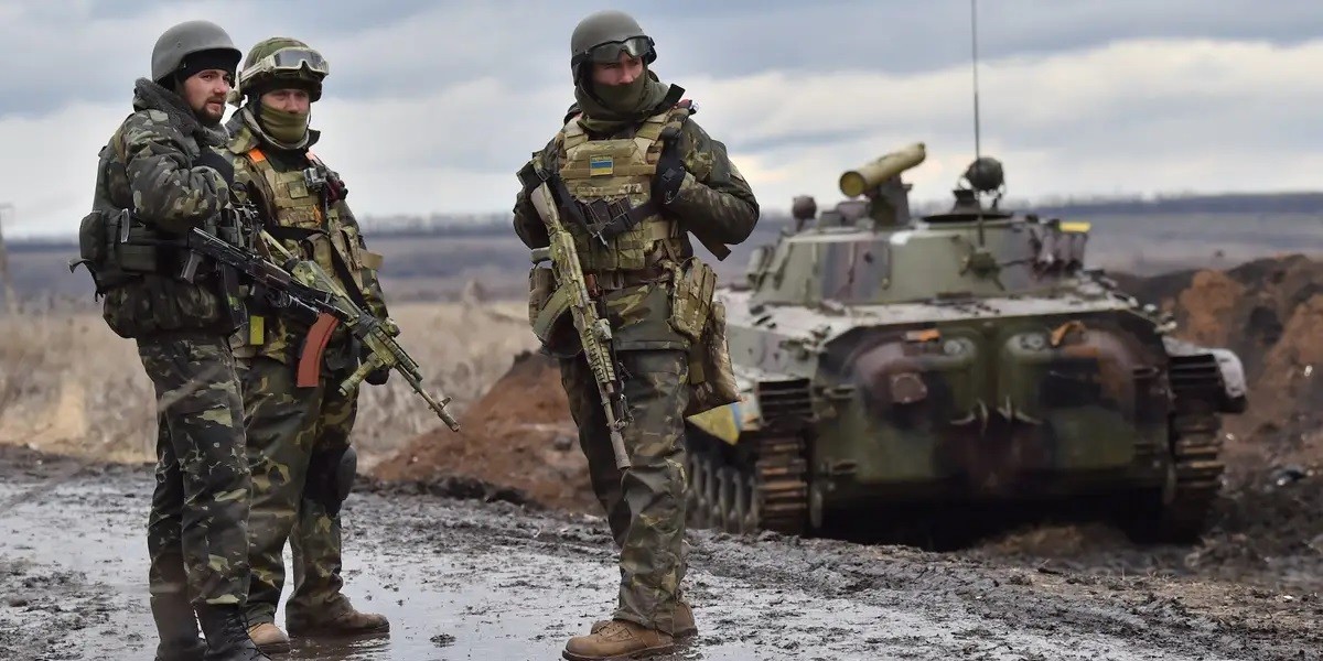 Lực lượng quân sự Ukraine. (Nguồn: AFP)