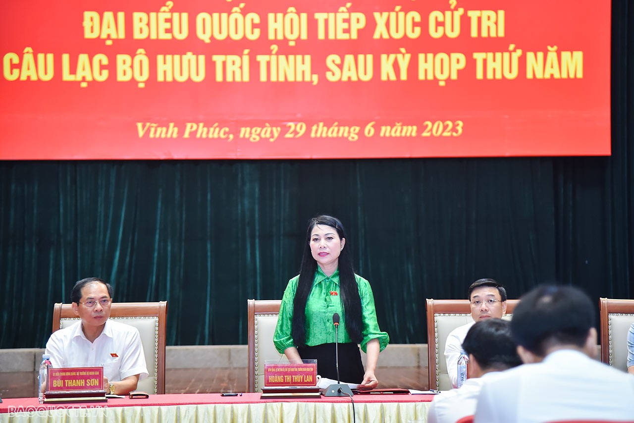 Bộ trưởng Ngoại giao Bùi Thanh Sơn tiếp xúc cử tri Vĩnh Phúc sau kỳ họp thứ 5, Quốc hội khóa XV