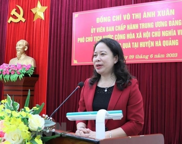 Vice President Vo Thi Anh Xuan visits northern border province Cao Bang