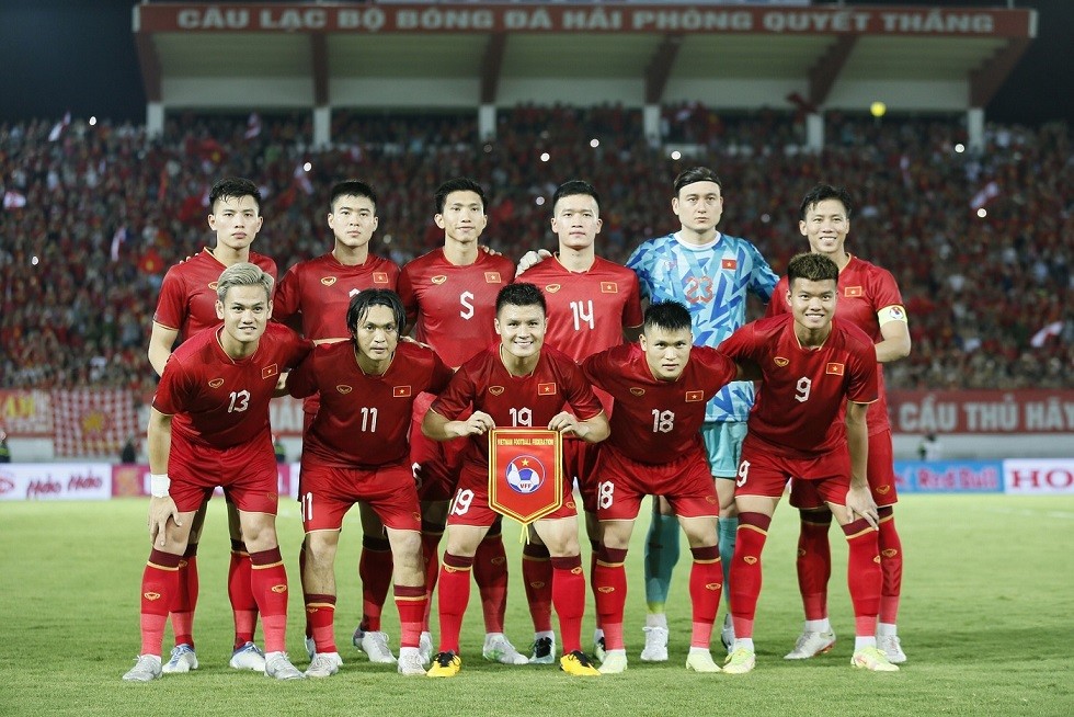 Đội tuyển Việt Nam đang dẫn đầu khu vực Đông Nam Á trên bảng xếp hạng FIFA tháng 6/2023. (Ảnh: Minh Tú)