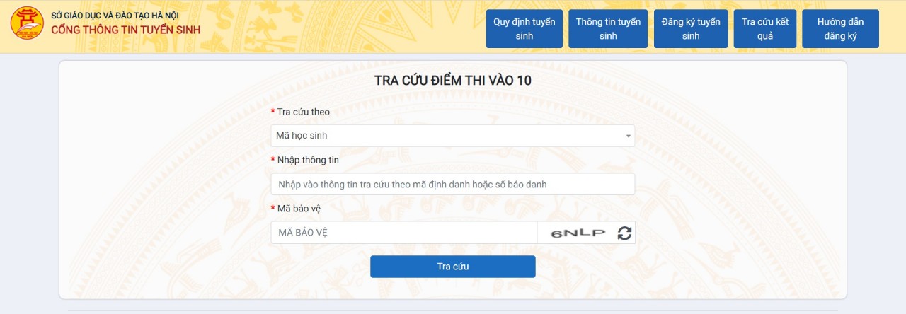 Hướng dẫn cách tra cứu điểm thi tuyển sinh lớp 10 Hà Nội năm 2023