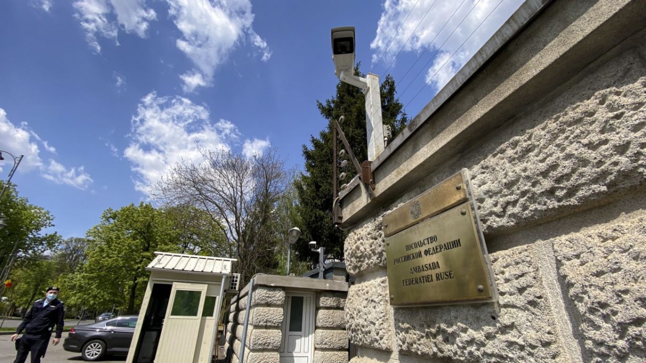 Đại sứ quán Nga tại Bucharest, Romania. (Nguồn: AP)