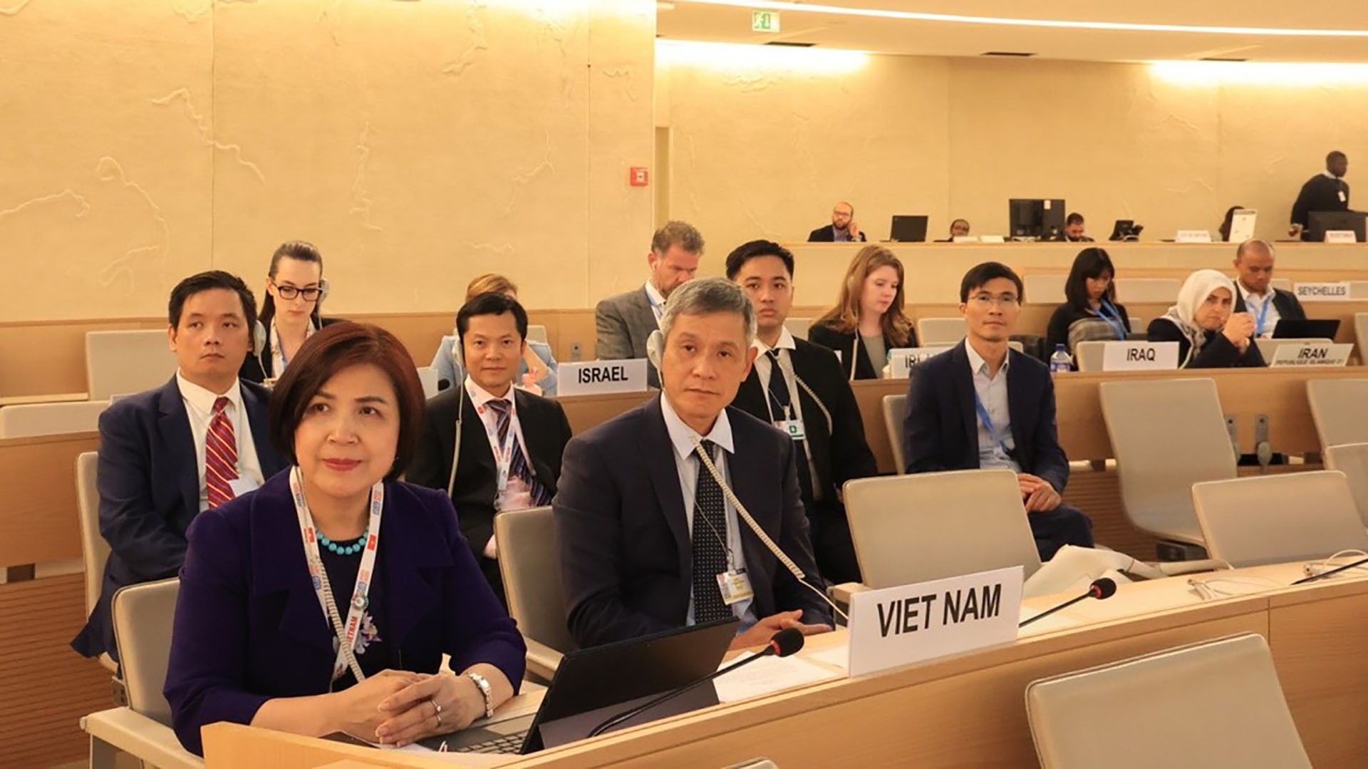 Trợ lý Bộ trưởng Ngoại giao Nguyễn Minh Vũ, Trưởng đoàn Việt Nam tham dự Khóa họp thường kỳ lần thứ 53 Hội đồng Nhân quyền Liên hợp quốc.