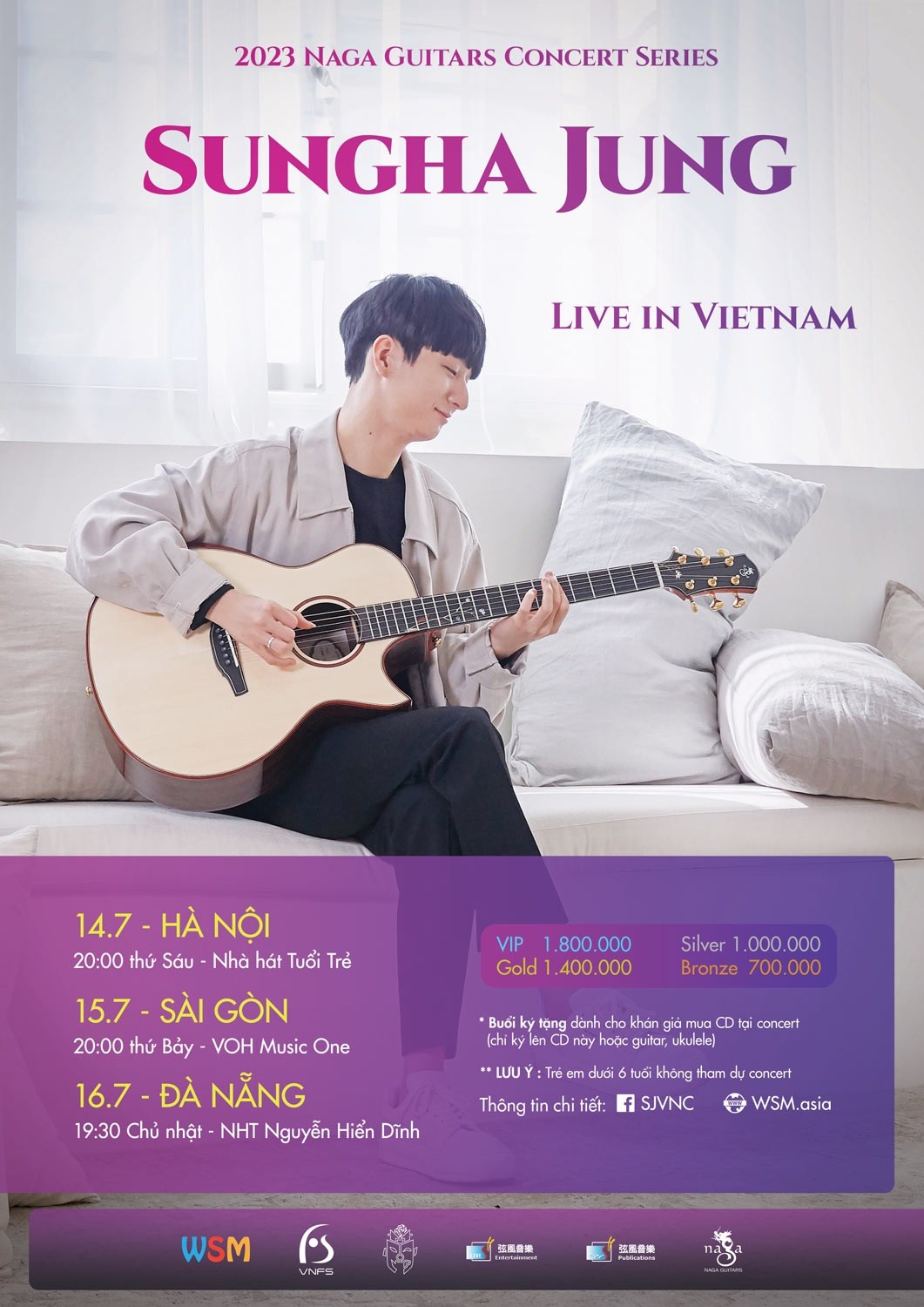 Nghệ sĩ guitar Hàn Quốc Sungha Jung sẽ có 3 đêm biểu diễn tại Việt Nam. (Nguồn: Ticketbox)