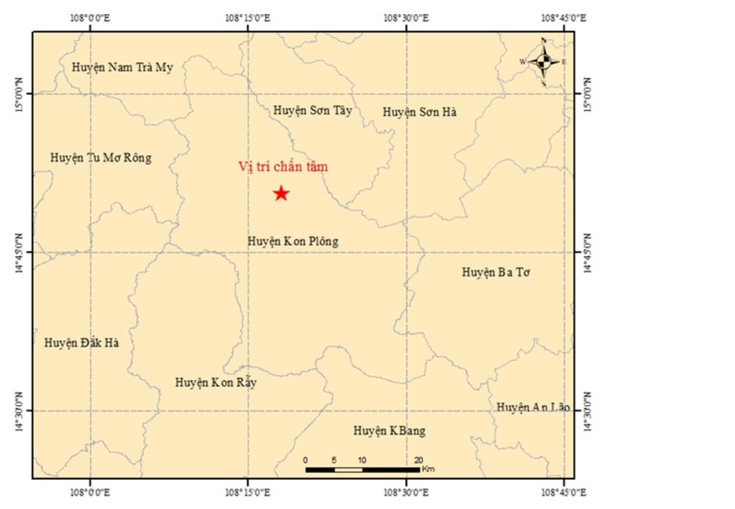 Four consecutive quakes hit Kon Tum district