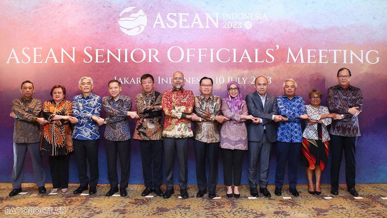 Trong khuôn khổ AMM 56, Đại sứ Vũ Hồ, Trưởng SOM ASEAN Việt Nam tham dự cuộc họp SOM ASEAN và Ban điều hành SEANWFZ. (Nguồn: Báo TG&VN)