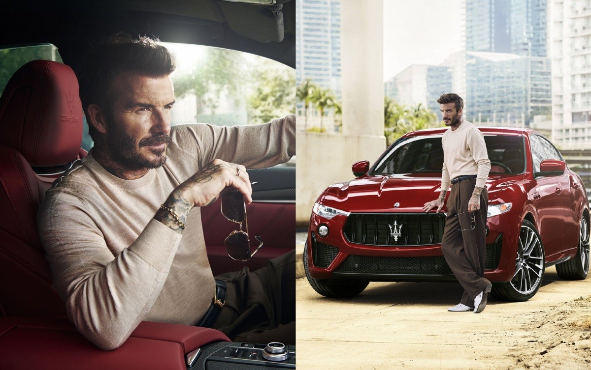 Trong bộ ảnh chụp cùng chiếc Maserati Trofeo sắc đỏ đô, huyền thoại CLB Manchester United phối áo cổ tròn của Saint Laurent và quần hiệu Ralph Lauren. Nhờ danh tiếng ở làng túc cầu và hình tượng nam tính, mạnh mẽ, phóng khoáng cùng lịch lãm, từ năm 2021, anh được Maserati chọn làm đại sứ thương hiệu, quảng bá loạt siêu xe thể thao mới nhất.