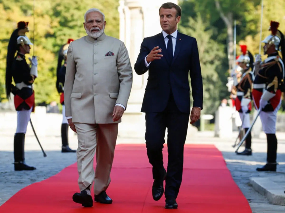 (07.13) Thủ tướng Ấn Độ Narendra Modi và Tổng thống Pháp Emmanuel Macron. (Nguồn: AFP)