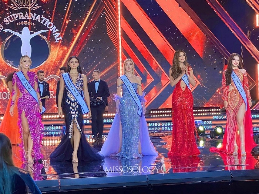 Người đẹp Ecuador Andrea Aguilera lên ngôi Hoa hậu Siêu quốc gia 2023, Đặng Thanh Ngân là Á hậu 4