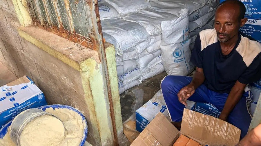 UNHCR: thiếu hụt kinh phí nghiêm trọng đáp ứng nhu cầu của người tị nạn ở Ethiopia. Hình ảnh Thực phẩm được phân phát cho người tị nạn Eritrea trong trại Adi Harush. (Nguồn: UNHCR)