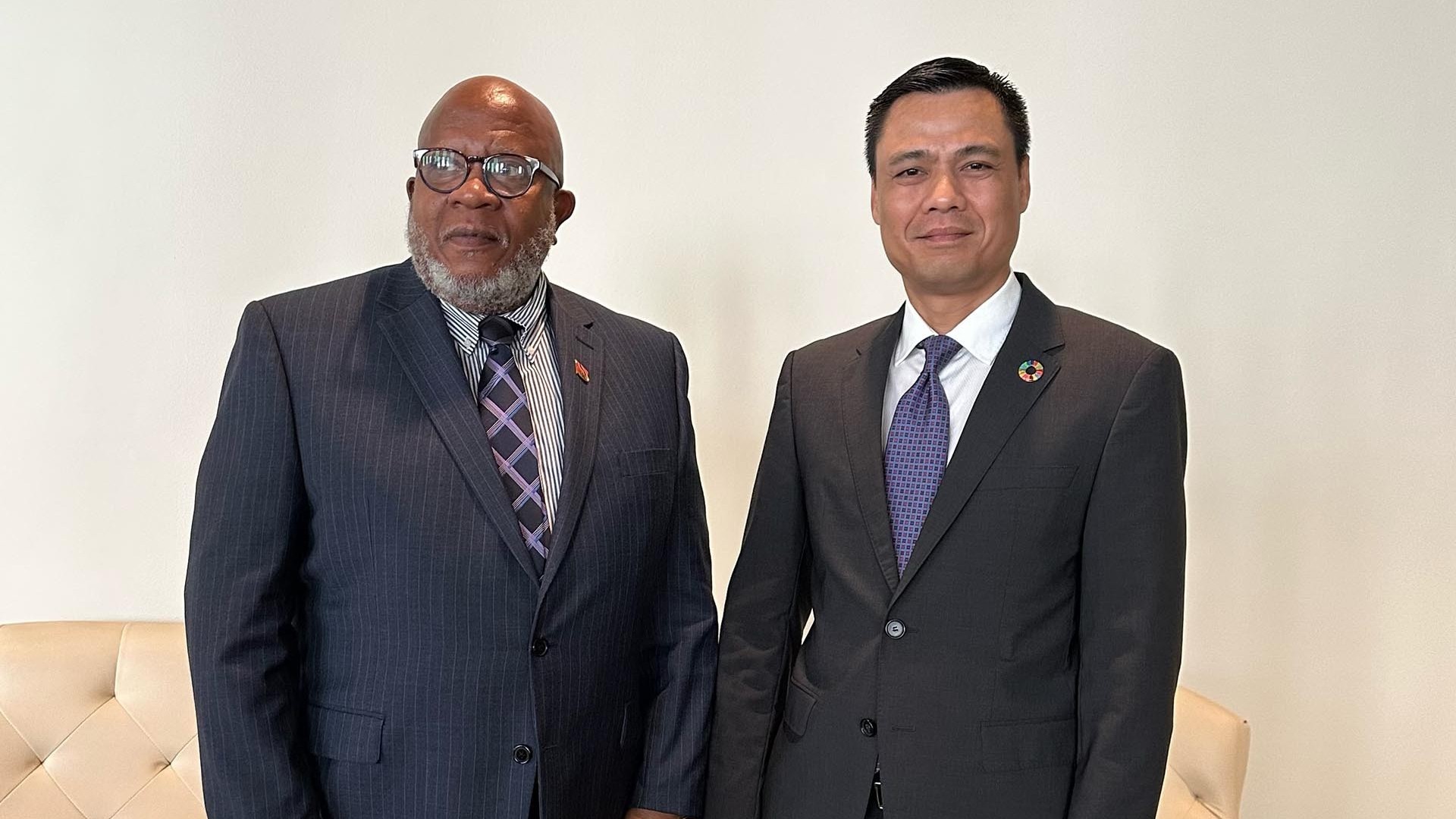 Đại sứ Đặng Hoàng Giang làm việc với Chủ tịch Đại hội đồng Liên hợp quốc Khóa 78