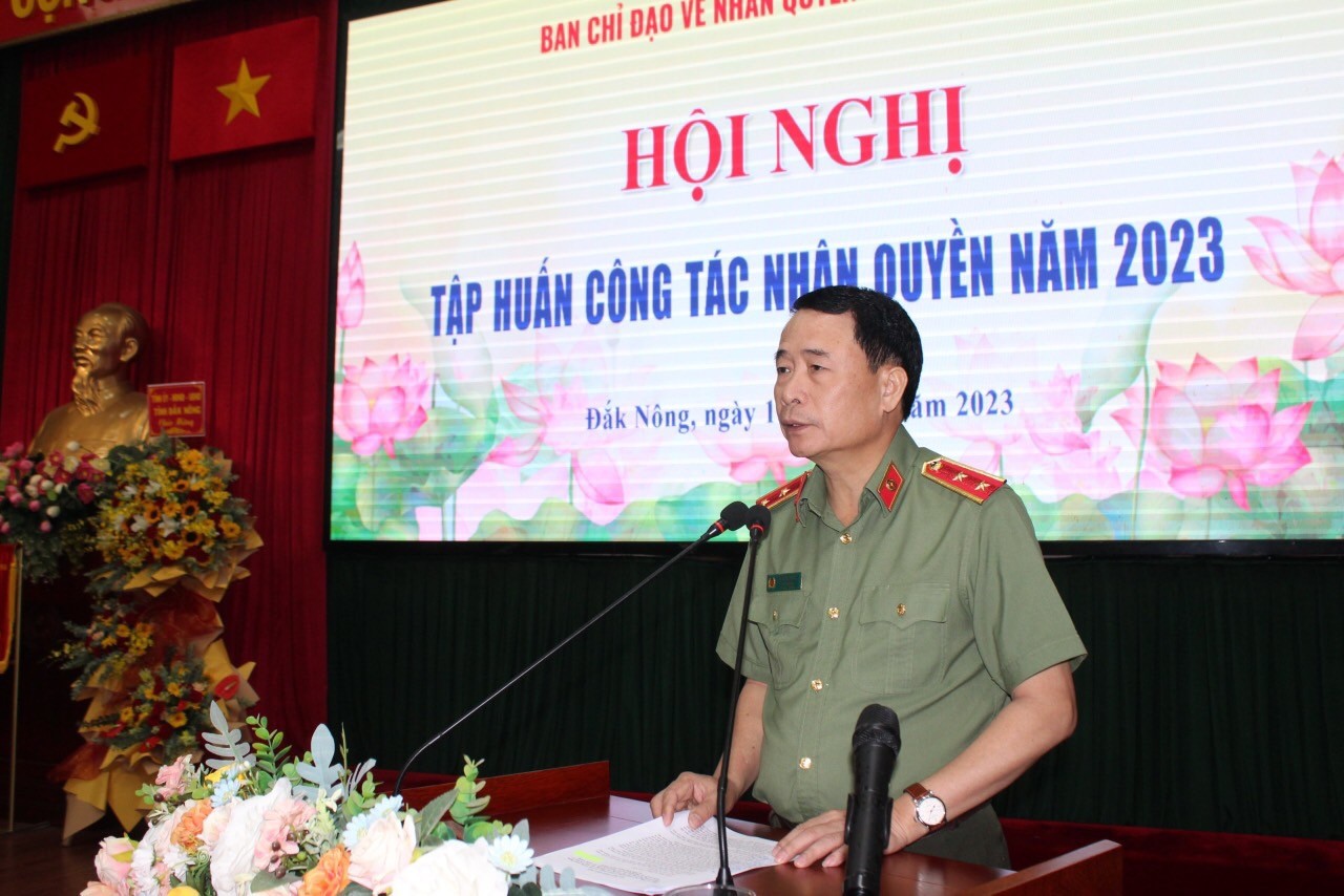 Trung tướng Lê Quốc Hùng, Ủy viên Trung ương Đảng, Thứ trưởng Bộ Công an, Phó Trưởng Ban Thường trực Ban Chỉ đạo Nhân quyền của Chính phủ. (Nguồn: BCĐNQ)