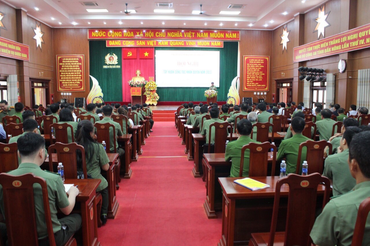Toàn cảnh Hội nghị tập huấn công tác nhân quyền năm 2023 tại tỉnh Đắk Nông. (Nguồn: BCĐNQ)