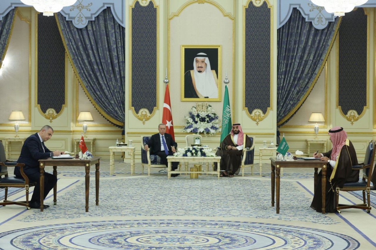 Tổng thống Thổ Nhĩ Kỳ Tayyip Erdogan và  Thái tử Mohammed bin Salman chứng kiến lễ ký một loạt các thỏa thuận hợp tác song phương. (Nguồn: Daily Sabah)