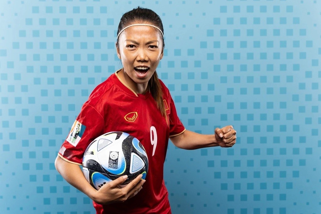 Tiền đạo Huỳnh Như quyết tâm ghi được bàn thắng ở World Cup nữ 2023. 
