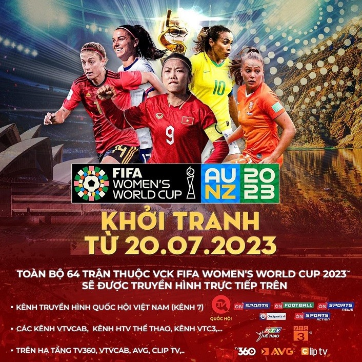 Xem trực tiếp đội tuyển nữ Việt Nam đá VCK World Cup nữ 2023 ở đâu, trên kênh nào?