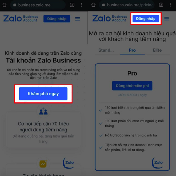 Hướng dẫn cách đăng ký tài khoản Zalo Business miễn phí