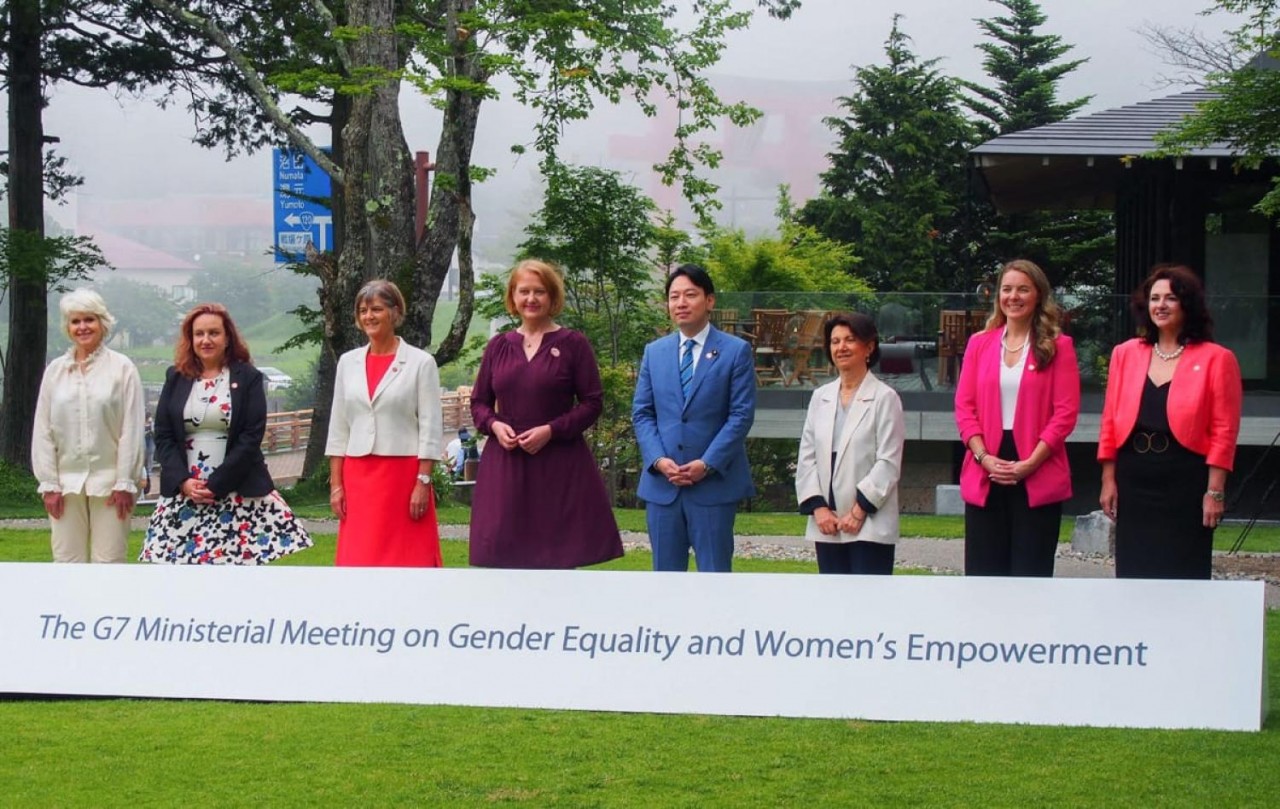 Đại biểu tham dự Hội nghị cấp Bộ trưởng G7 thảo luận về bình đẳng giới và trao quyền cho phụ nữ (Nguồn: Jiji Press)