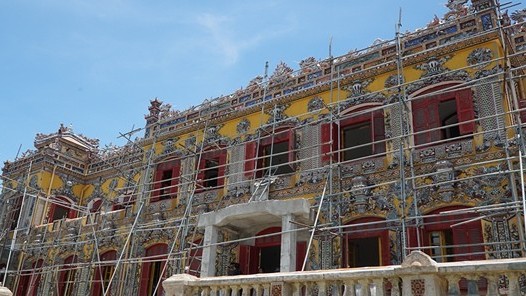 Công trình kiến trúc Điện Kiến Trung sẽ hoàn thiện tu bổ, phục hồi vào cuối năm 2023